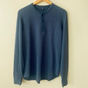 Uniqlo Dusty Blue Thermal Shirt